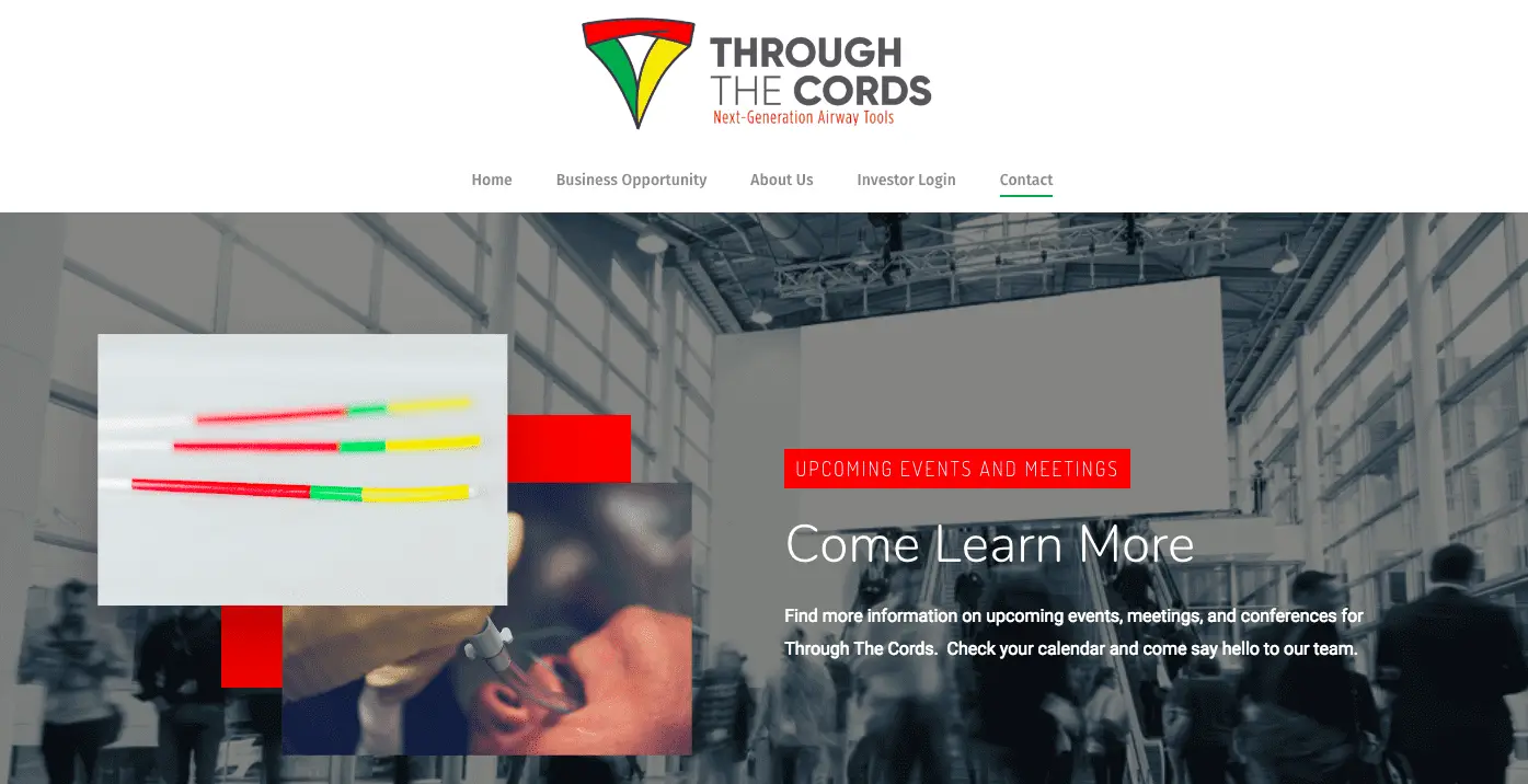 Through The Cords medical device company founded at the University of Utah Medical School