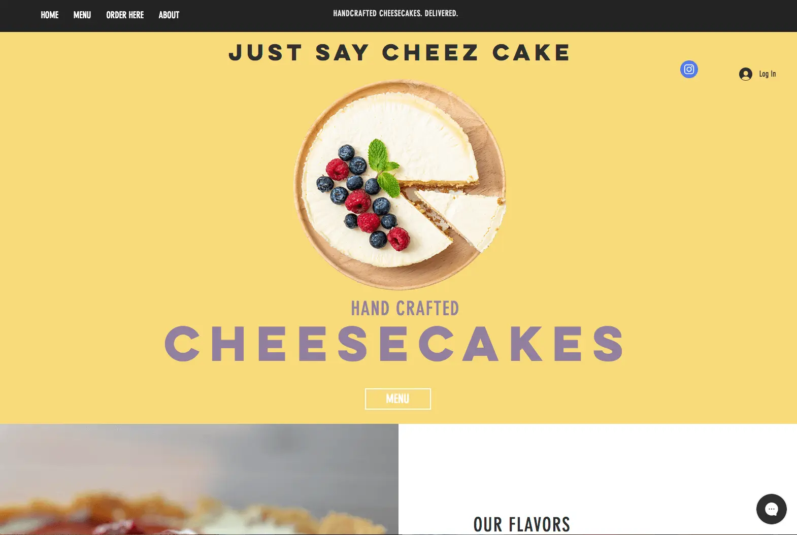 Cheez cake landing web page - website designing at Big Red Jelly.
