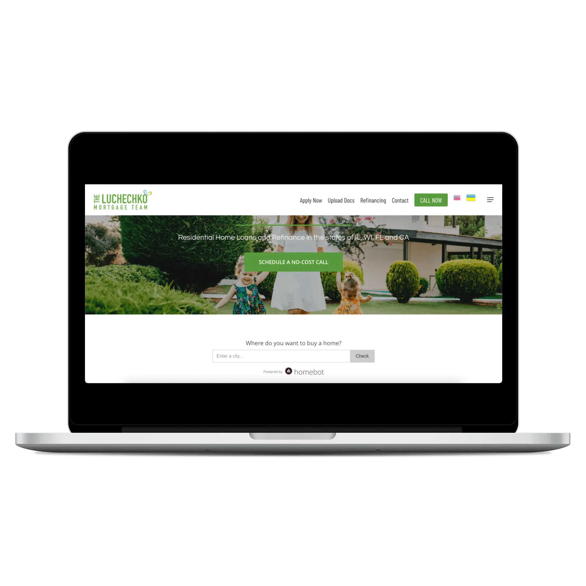 Luchenchko mortgage computer mockup website optimization - web design firm Big Red Jelly Provo Utah.