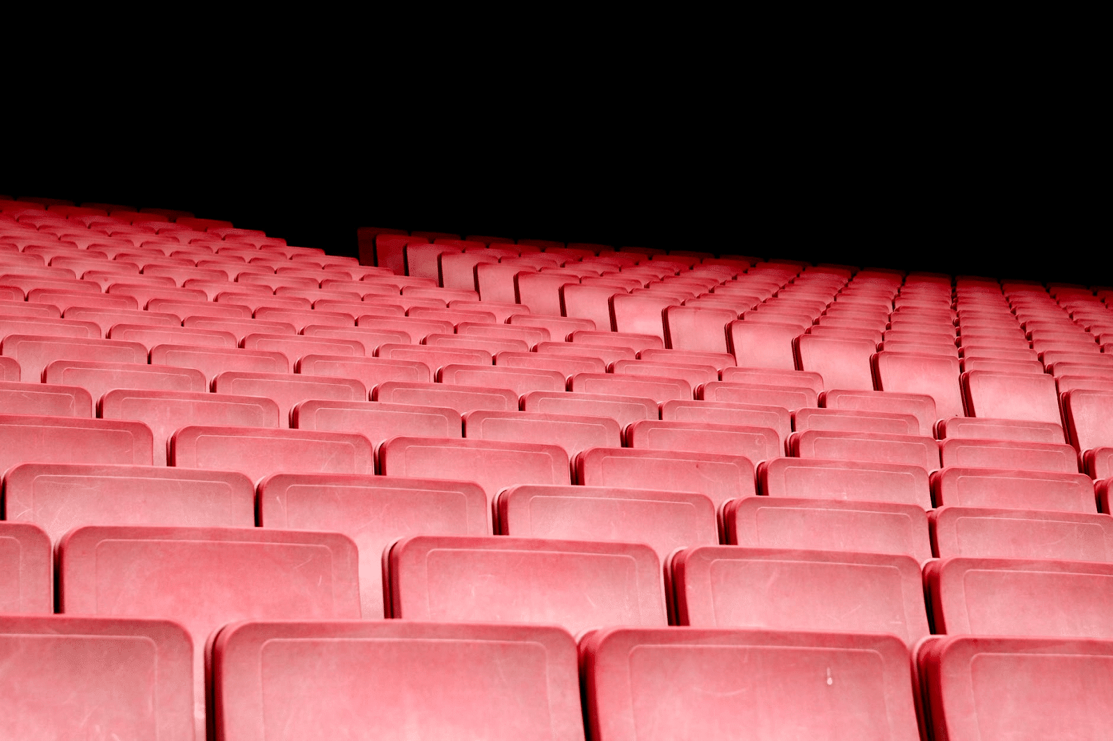 Empty audience seats.