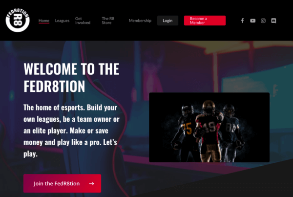 Fedr8tion landing web page - web design and branding at Big Red Jelly.