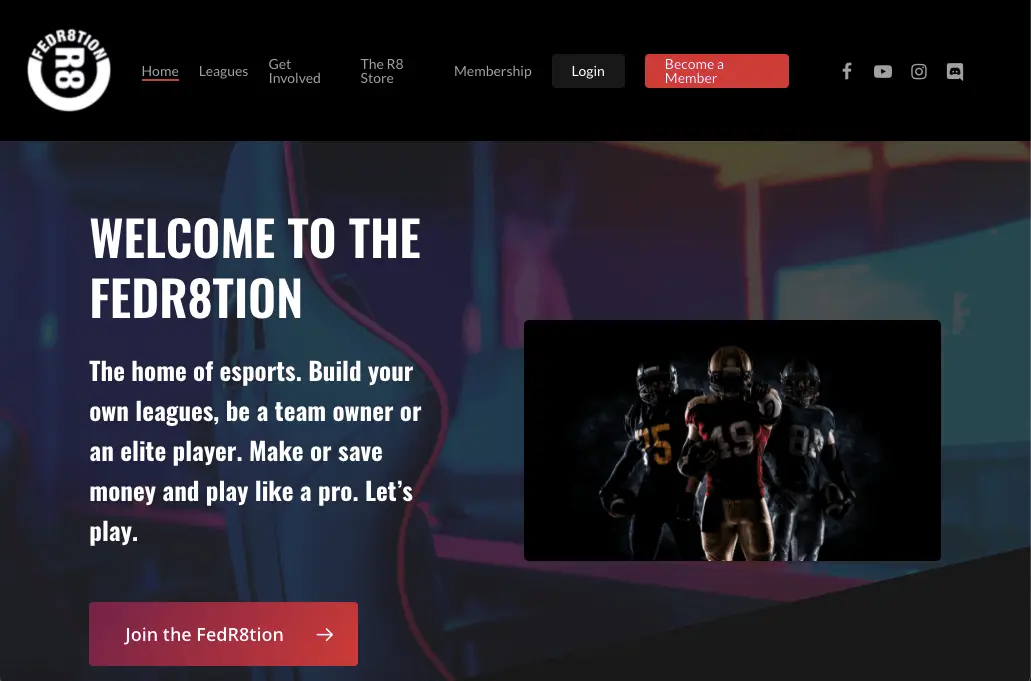 Fedr8tion landing web page - web design and branding at Big Red Jelly.