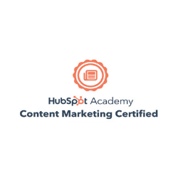 Hubspot academy content marketing certification.
