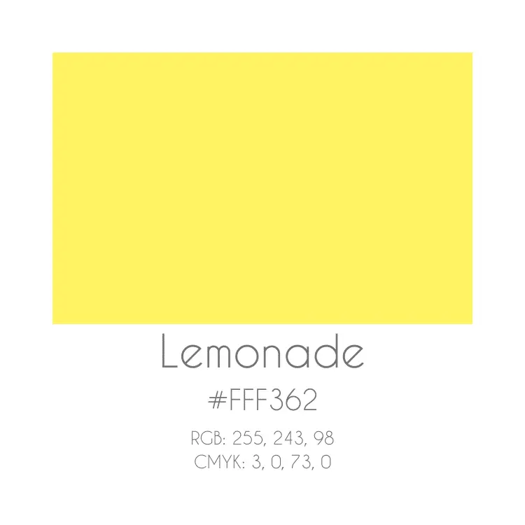 4 Lemonade color code business branding development - color strategy by branding at Big Red Jelly.