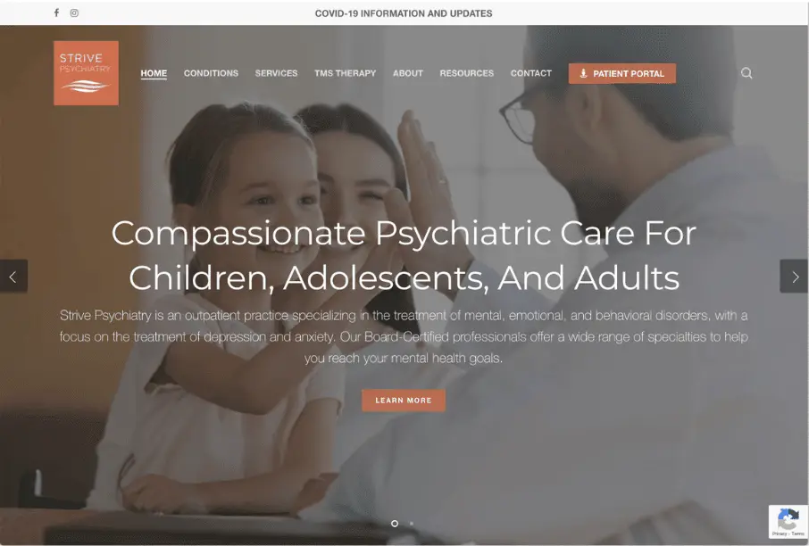 Strive wordpress development build portfolio web page by Big Red Jelly Provo Utah