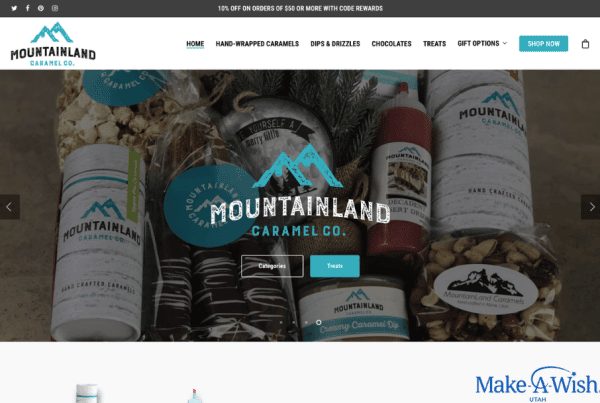Mountainland wordpress web design build portfolio business page by Big Red Jelly Provo Utah