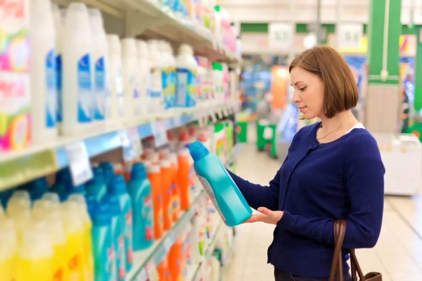 Woman looking at brand color - brand identity and color strategy BRJ