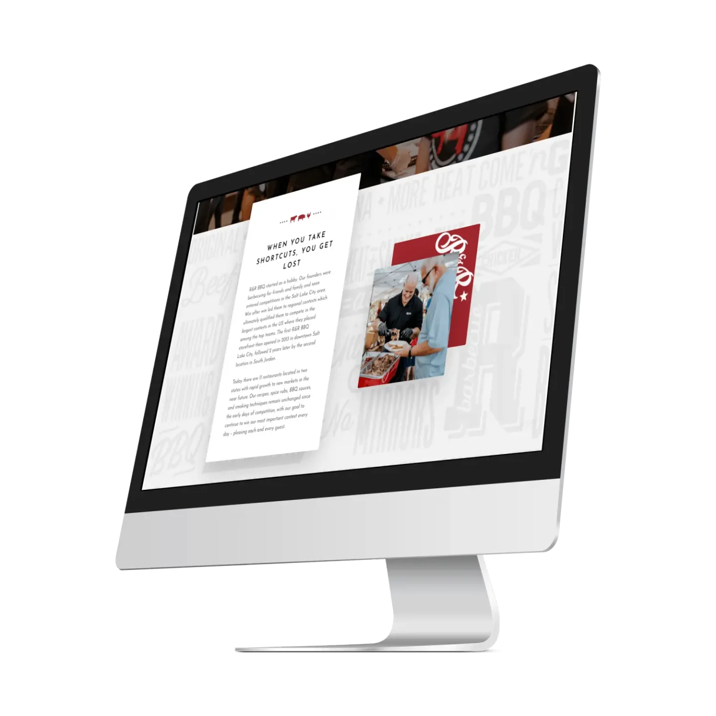 R&R site computer mockup - web design and brand strategy services Big Red Jelly