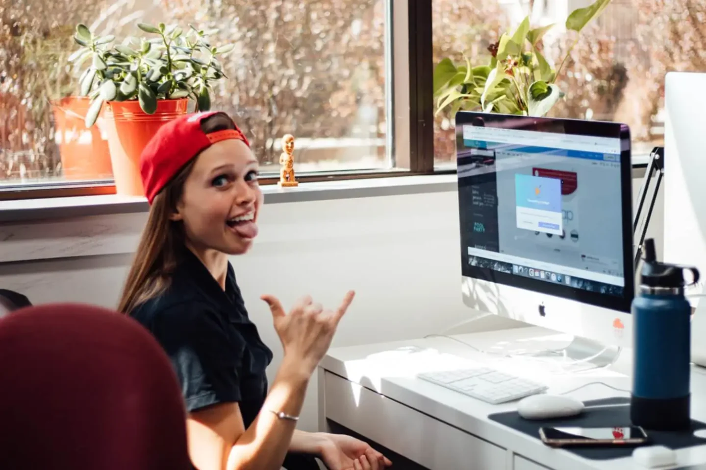 Big Red Jelly employee workplace - web design and new branding - website support.