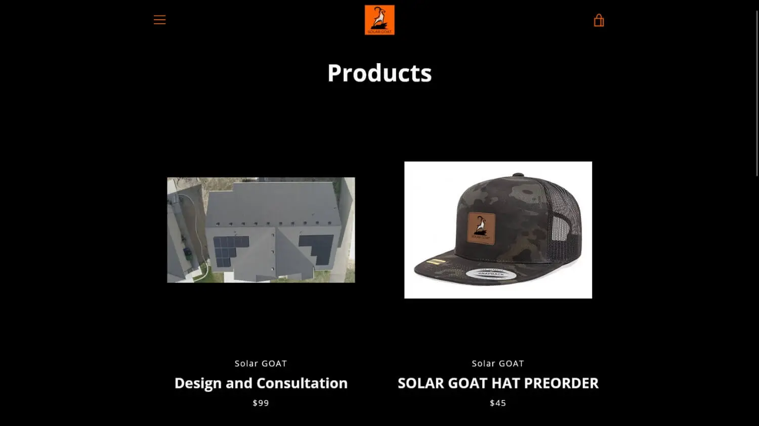 Solar GOAT - Portfolio Screenshot 5 Solar GOAT - Products