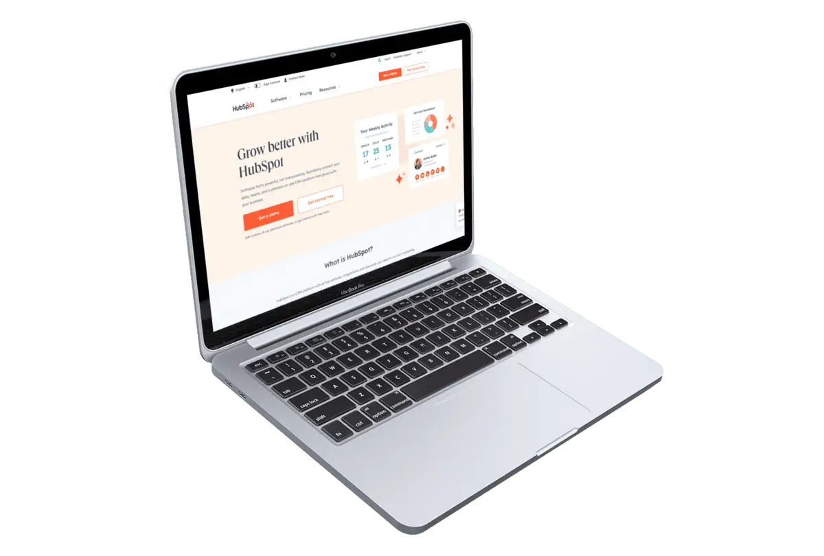 HubSpot Landing Page Mockup