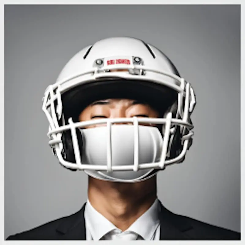 Football player in a suit.