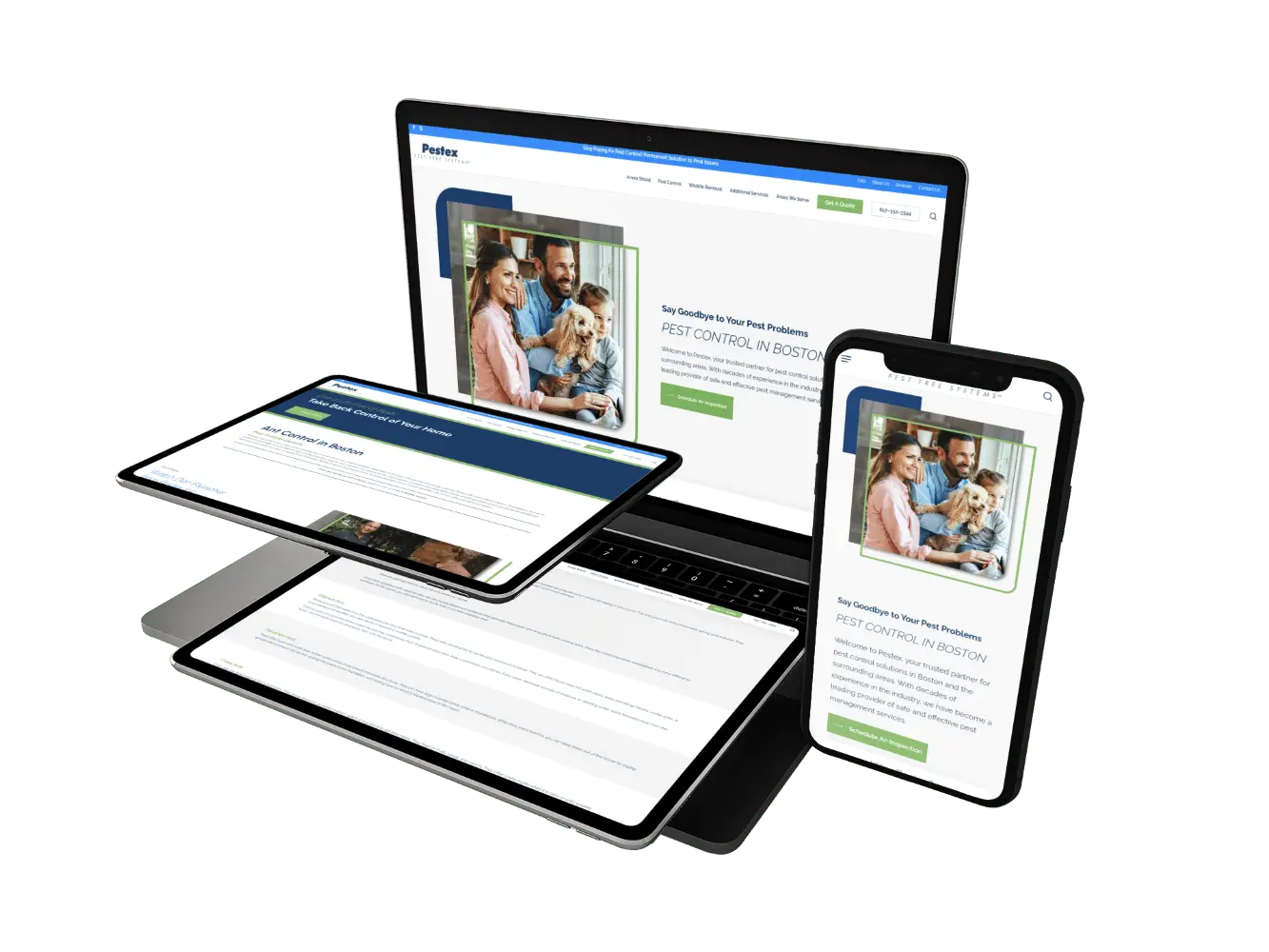 Pestex Inc Improved UX/UI Website Design.