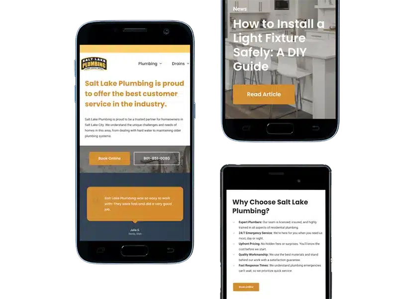 Salt Lake Plumbing Mobile Optimization