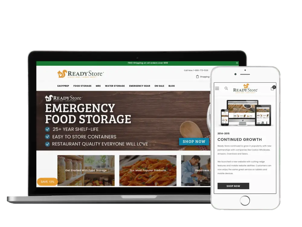 The Ready Store New Website.