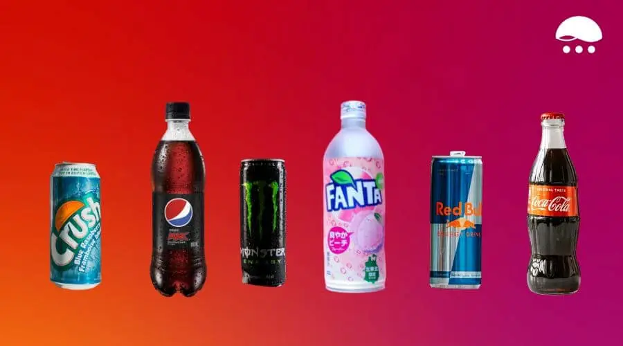 Collage of various RTD beverages.