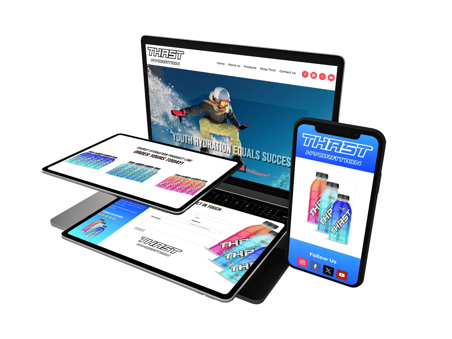 THRST Hydration worked with Big Red Jelly to create an ecommerce growth strategy for their drink brand. Get professional web design, branding and marketing services with Big Red Jelly.